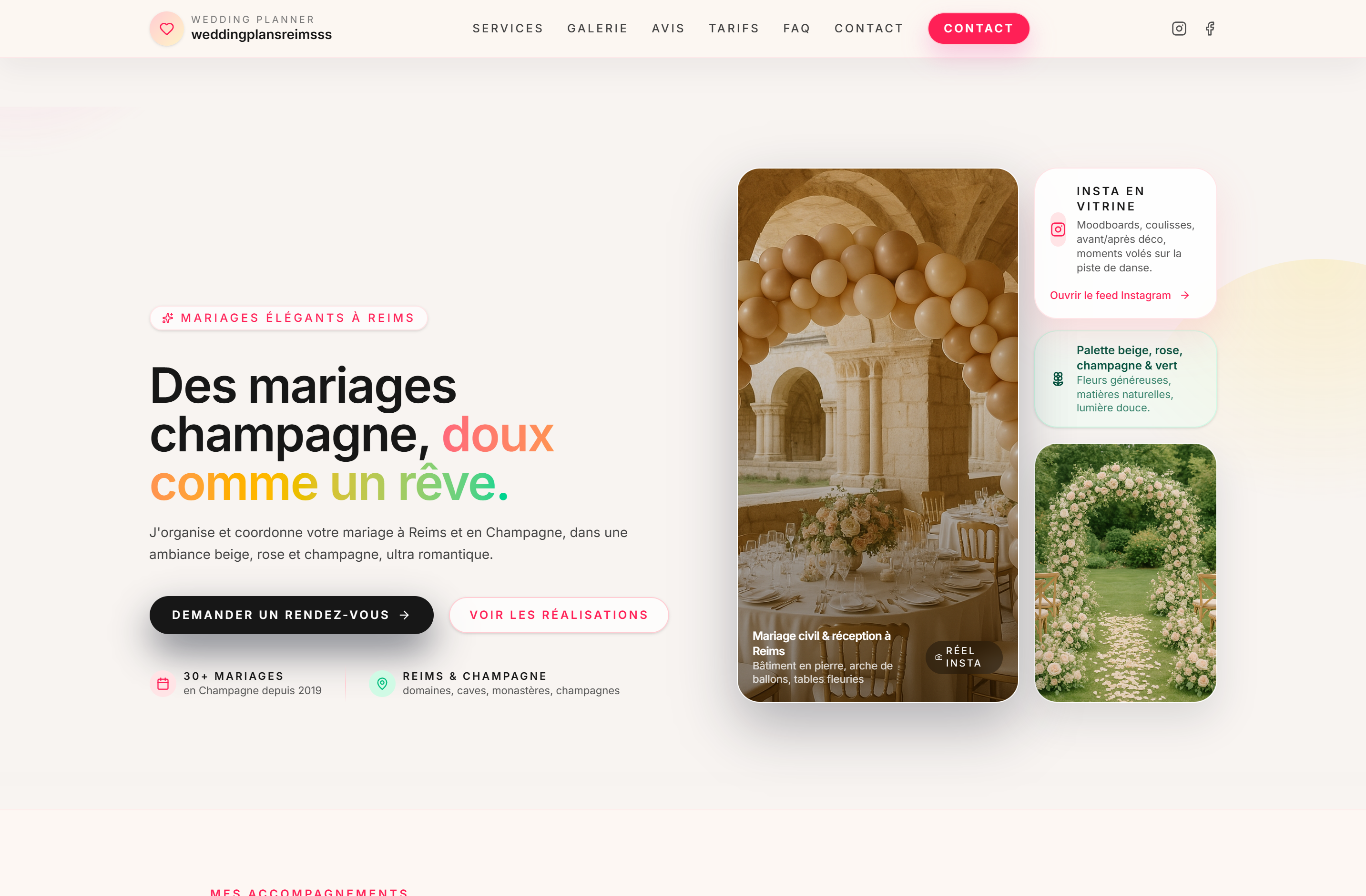 Aperçu du site Wedding Plans Reims