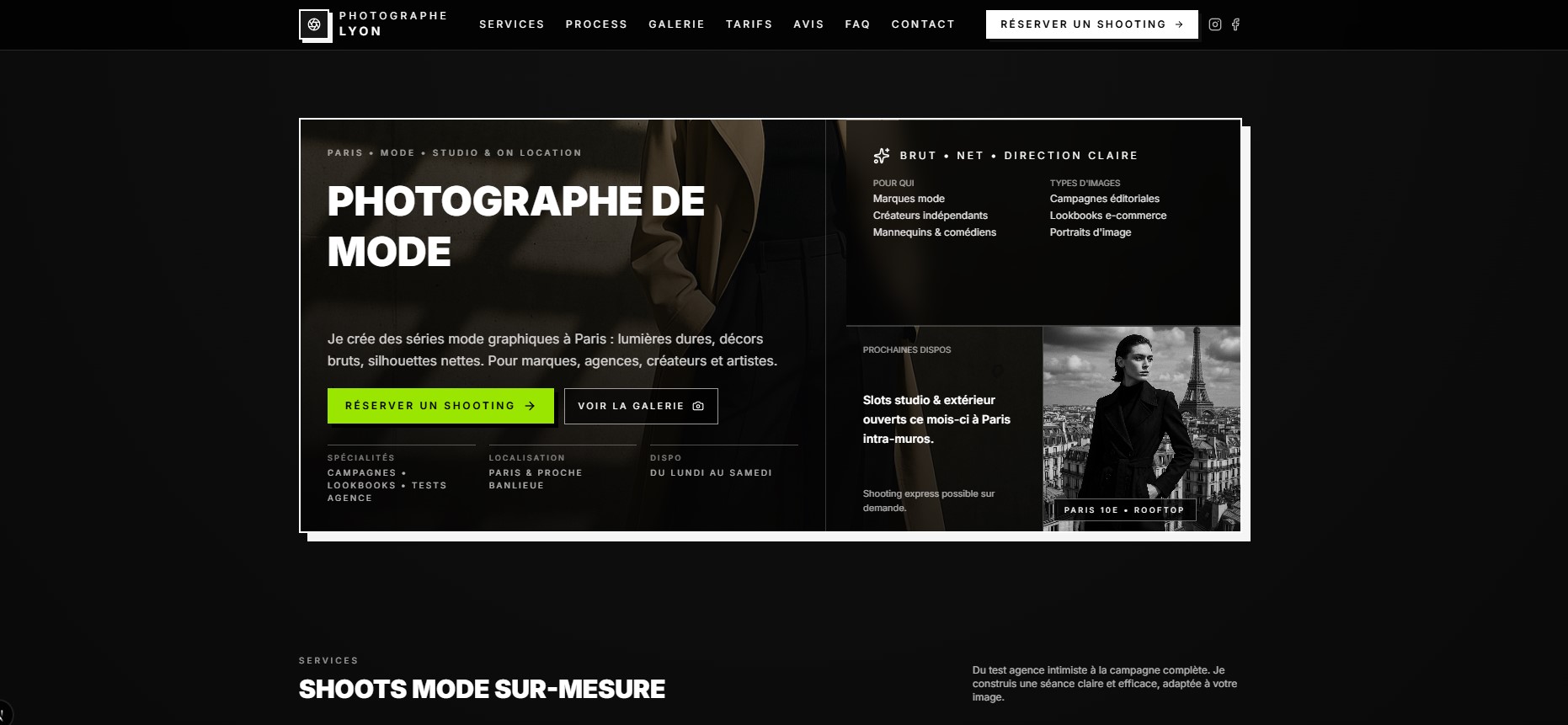 Aperçu : Photographe